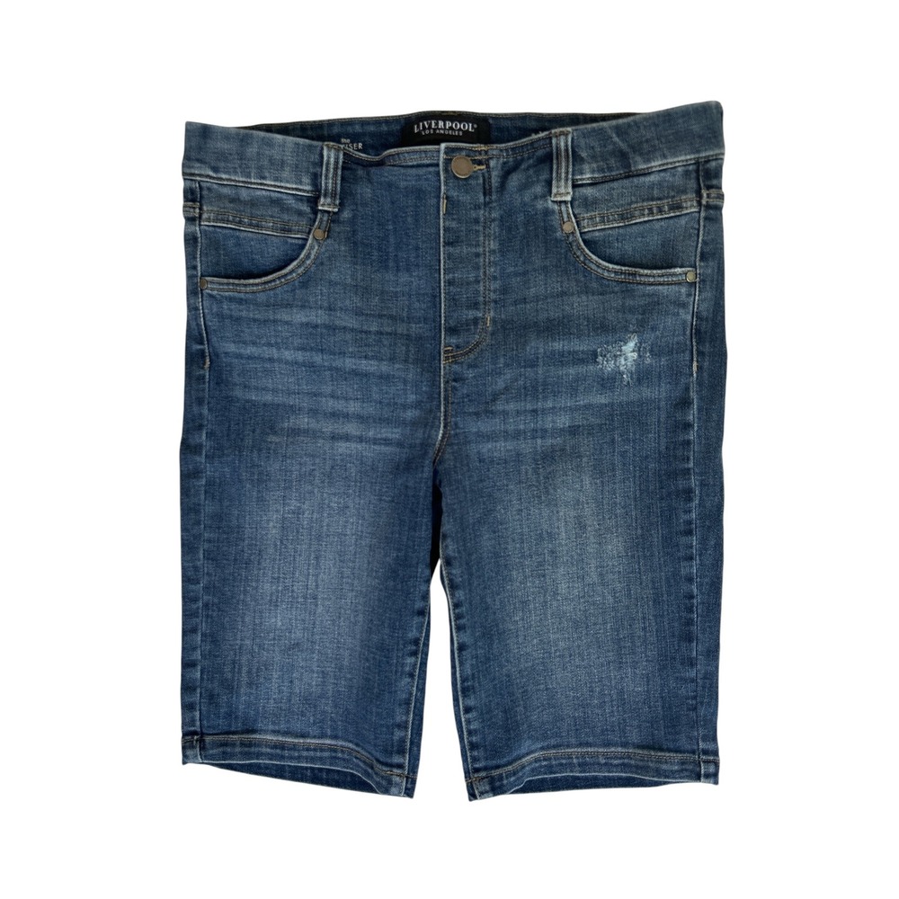 Liverpool Los Angeles Cruiser Denim Shorts Hutchins Blue Size 10 Bermuda Jorts